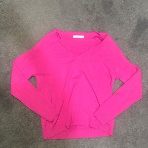 Women's V-Neck Sweater - Pink